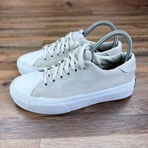 Straye Women 7.5 Gower Skate Low Top Shoes Gray Canvas Unisex Men US 6